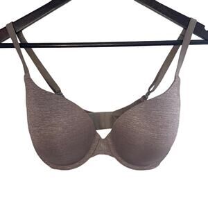 Victoria's Secret Gray Purple Padded Perfect Coverage Convertible Bra - 32DD